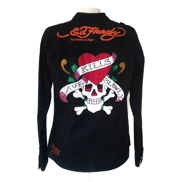 Ed Hardy Tops - Retro Ed Hardy "Love Kills"  Shirt